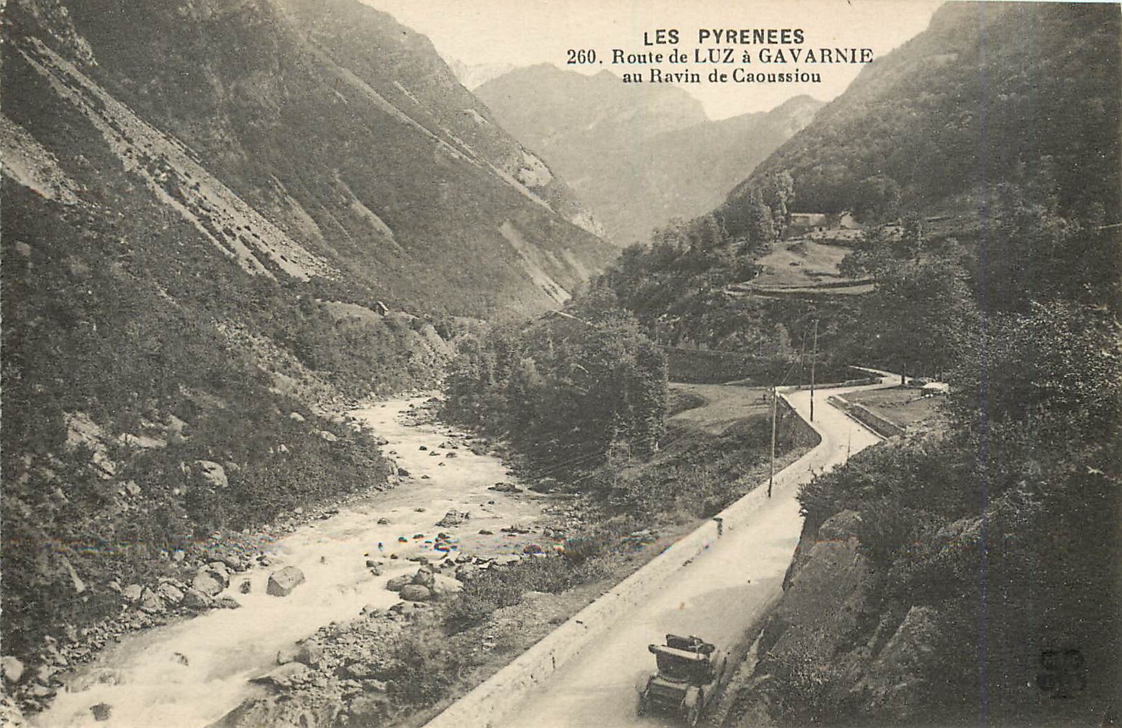 Les Pyrénées — Route de Luz à Gavarnie au Ravin de Caoussiou — Imprimé Illustré
