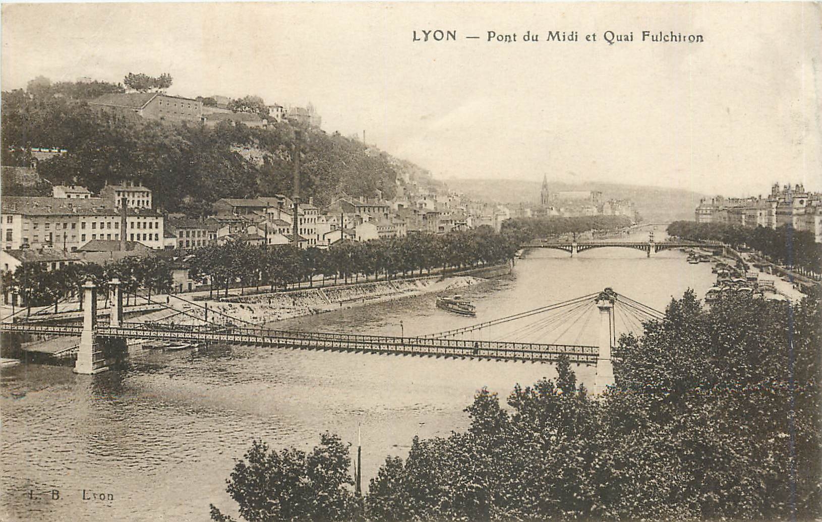 CPA Lyon Pont du Midi et Quai Fulchiron 