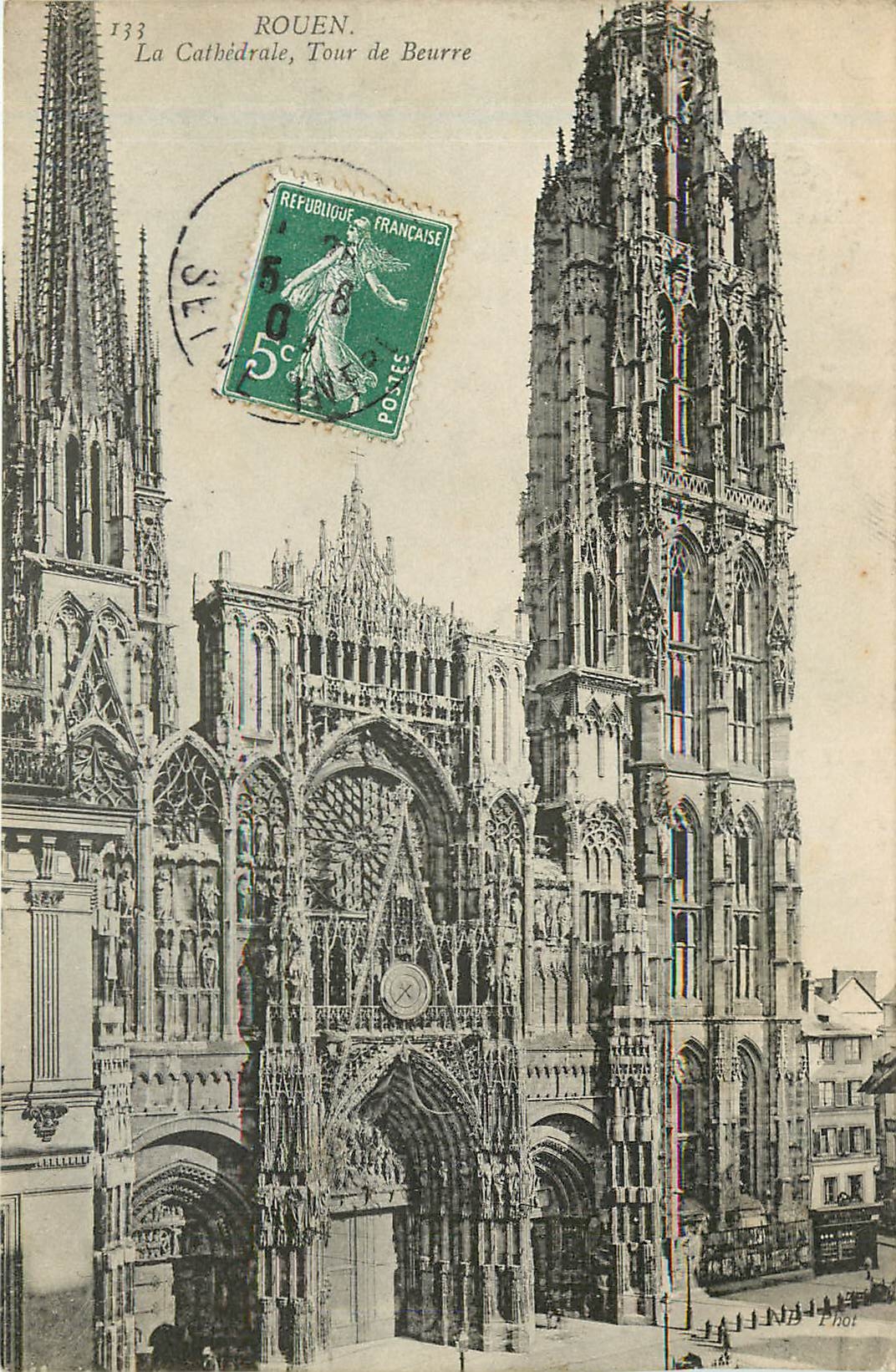 CPA Rouen La Cathedrale Tour de Beurre 