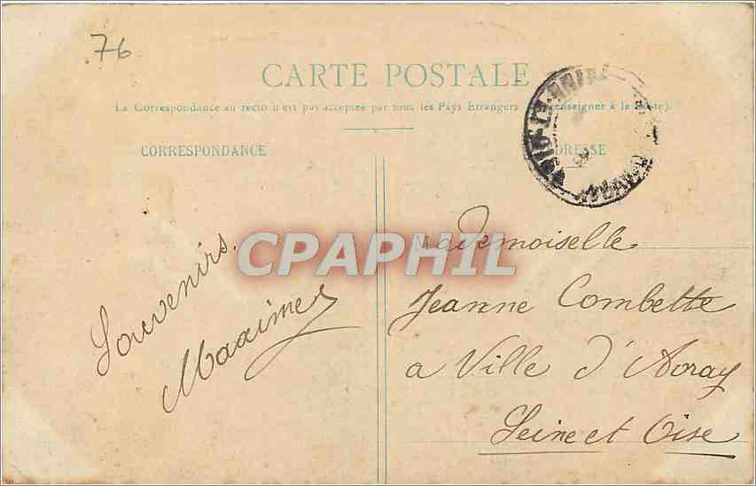 CPA Rouen Vue generale prise du Transbordeur  — Rückseite