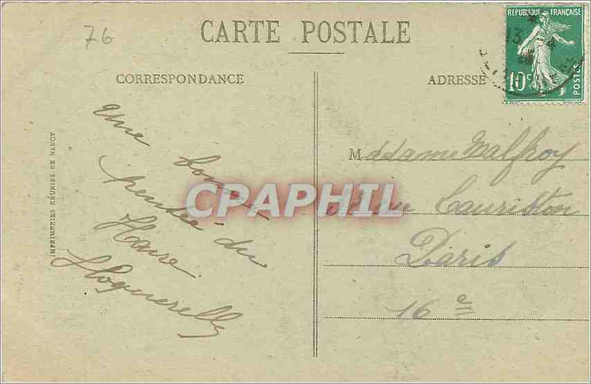 CPA Le Havre Vue generale vers le Port  — Rückseite