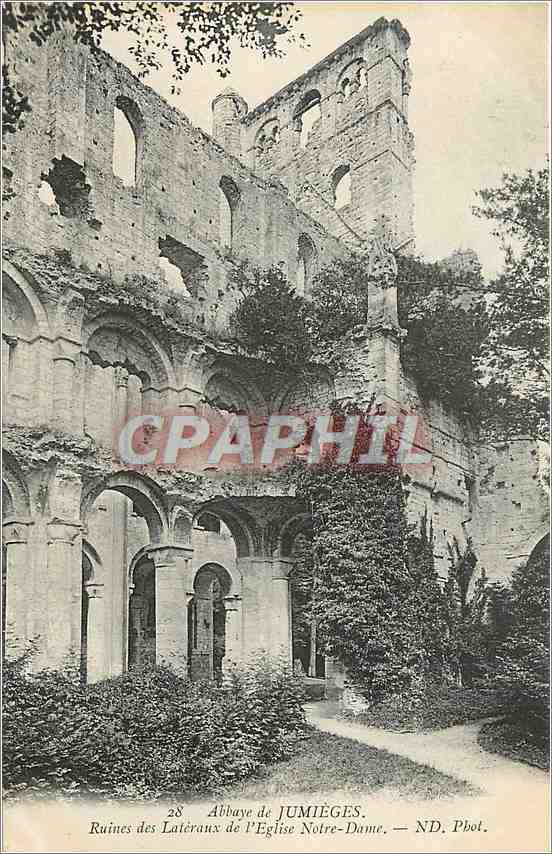 CPA Abbaye de Jumieges Ruines de l'Eglise Notre Dame 