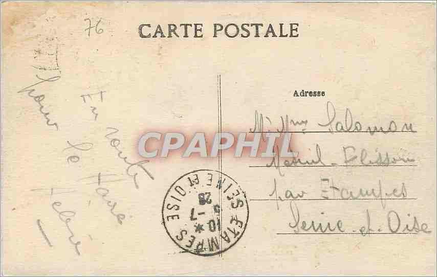 CPA Fecamp La Benedictine Cour d'Honneur  — Rückseite