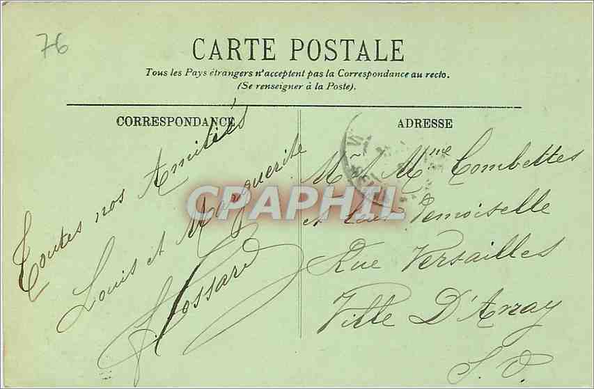 CPA Le Treport Vue prise des Docks Bateaux — Rückseite