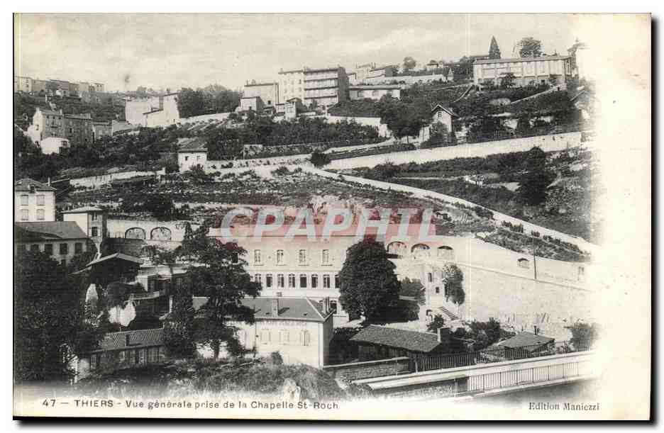 Puy de Dome - Thiers - vue generale prise de la chapelle St Roch - CPA 