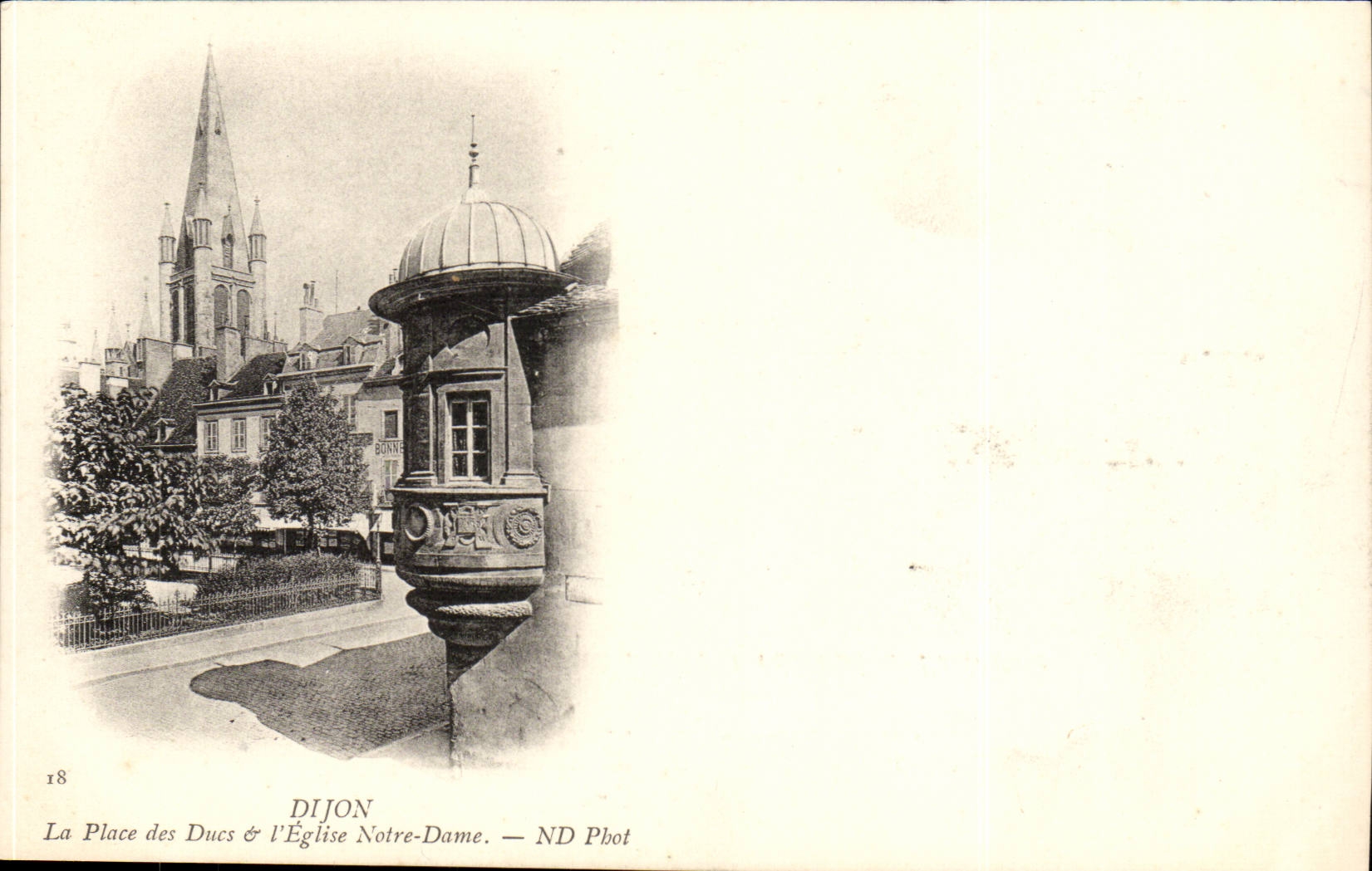 Dijon - La Place des Ducs et L'Eglise Notre Dame - CPA 