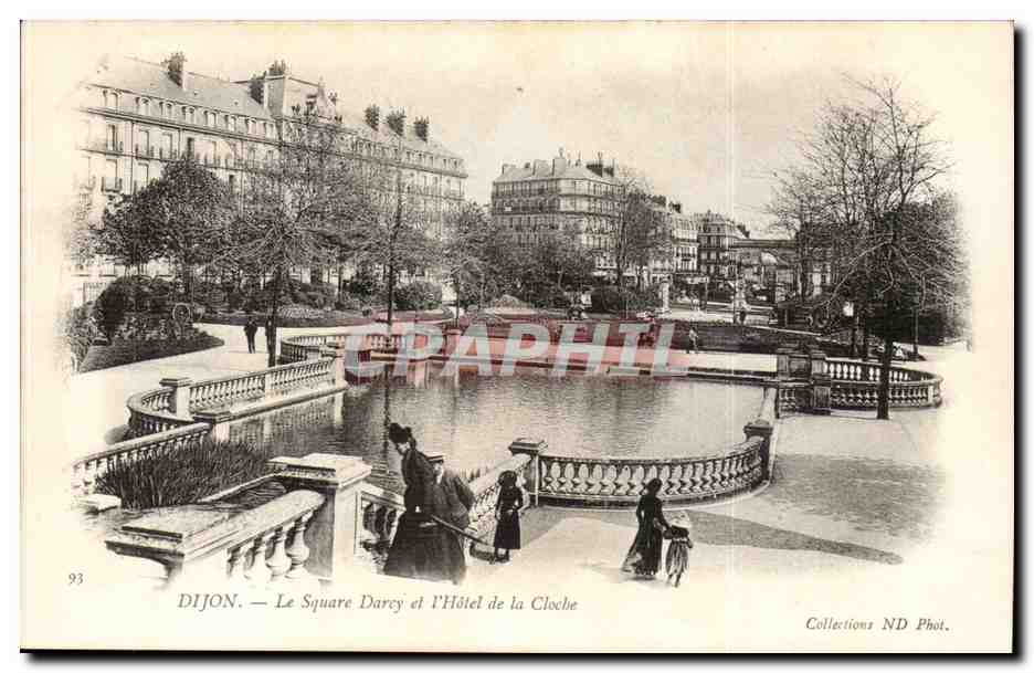 Dijon - Le Square Darcy et l'Hotel de la Cloche - CPA 