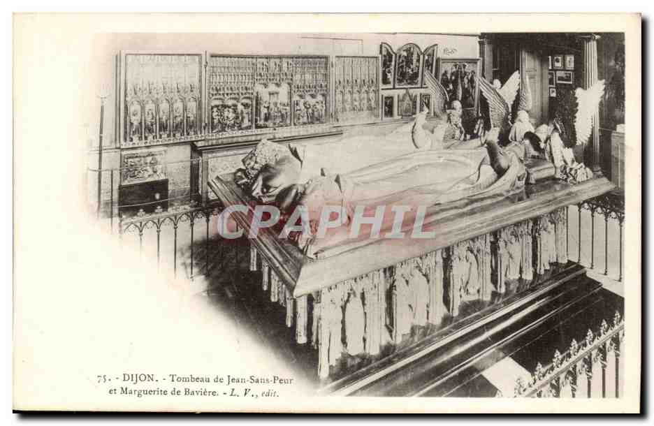Dijon - Tombeau de Jean Sans Peur et Marguerite de Baviere - CPA 