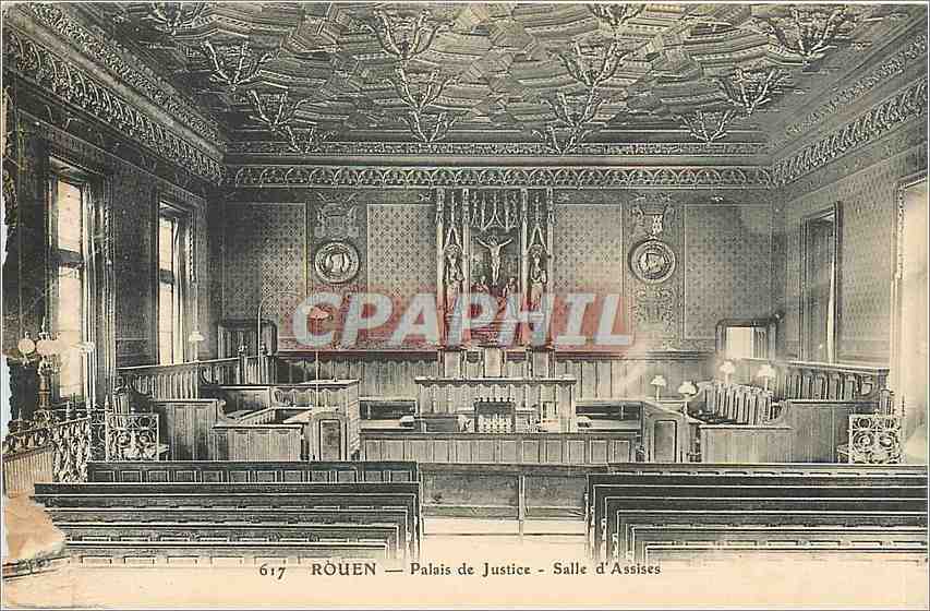 CPA ROUEN-Le palais de Justice-Salle d'Assises