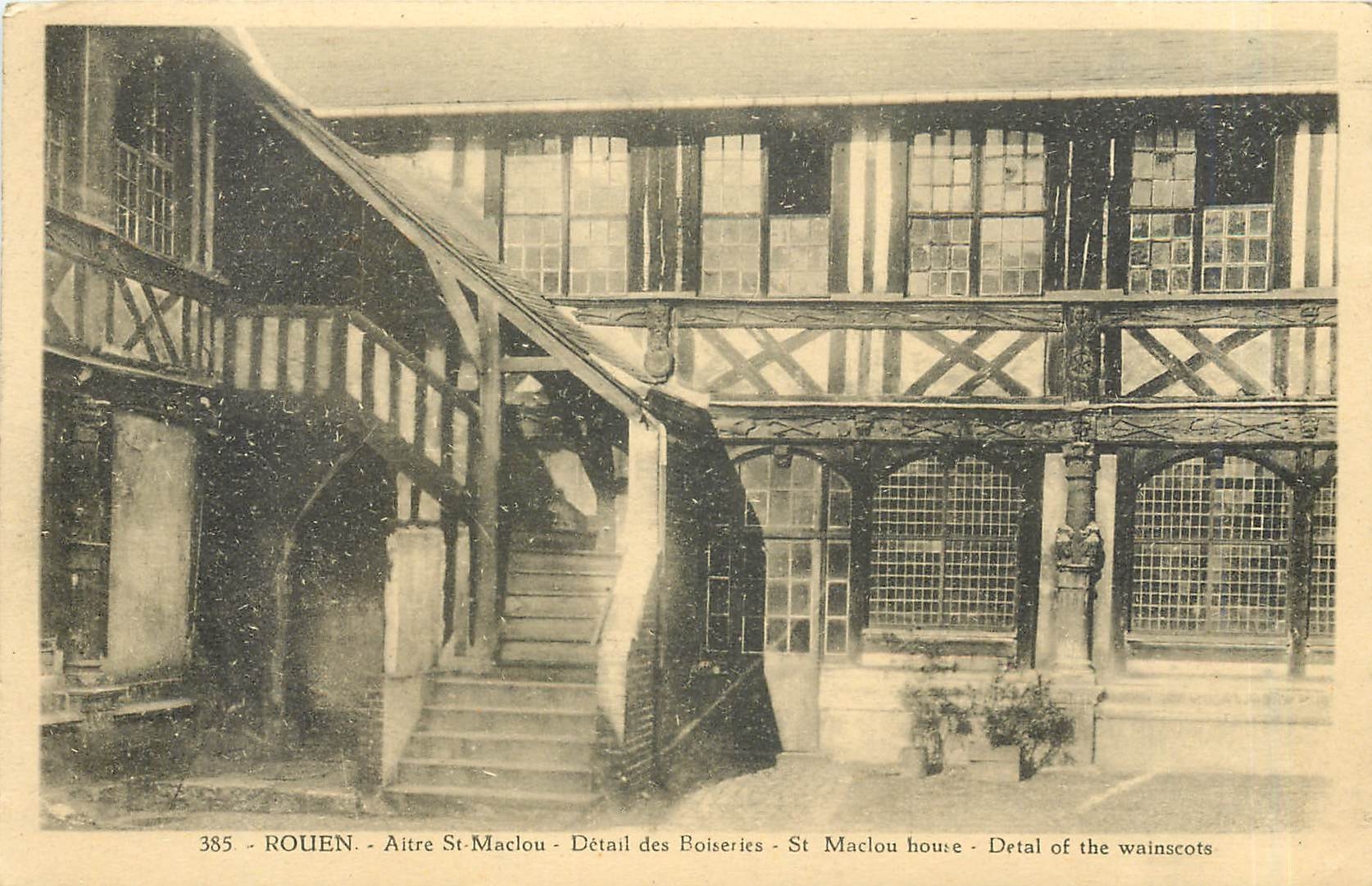 CPA ROUEN-Altre St Maclou-Deail des Boiseries-St Maclu house