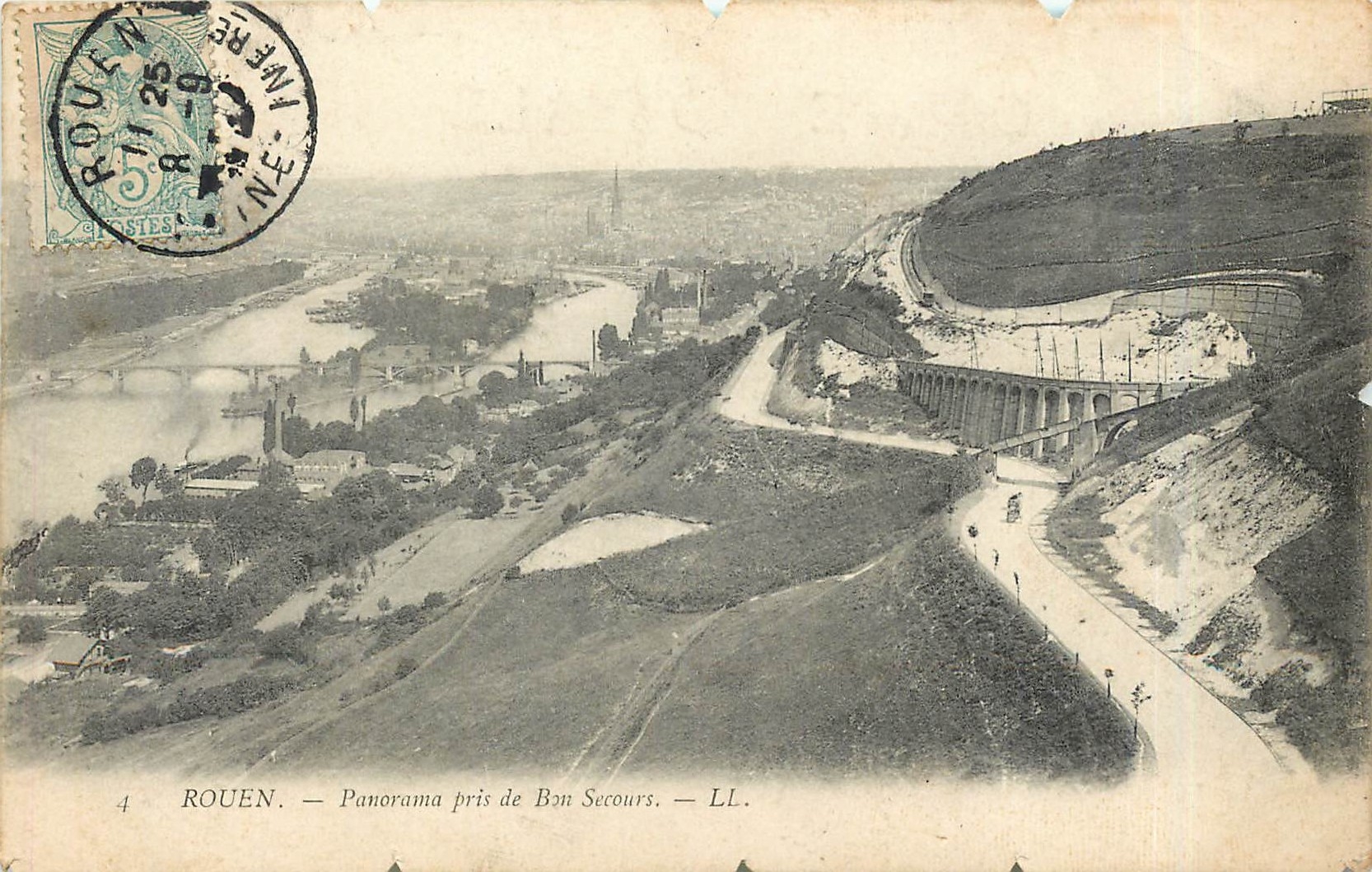 CPA ROUEN-Panoama pris de Bon secours
