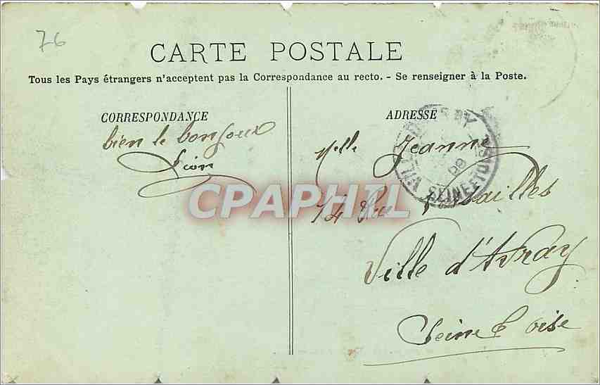 CPA ROUEN-Panoama pris de Bon secours — Verso
