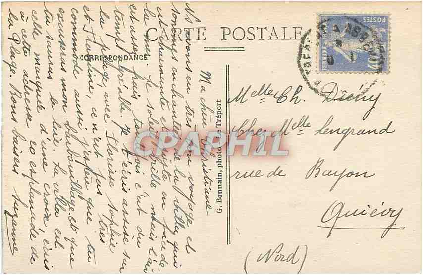 CPA LE TREPORT-Les Villas sur l'esplanade — Rückseite