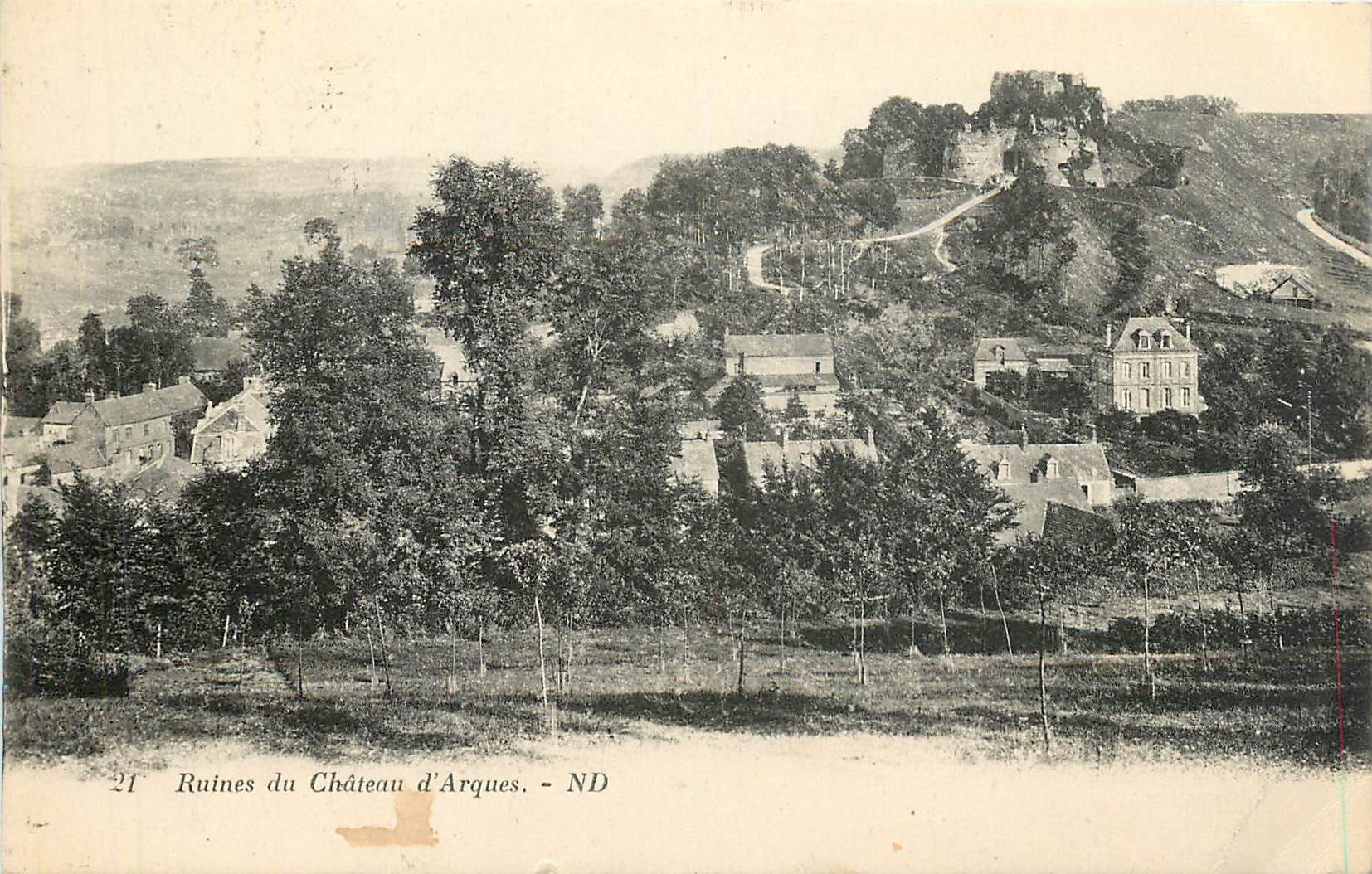 CPA ruines du Vhateau d'Aques
