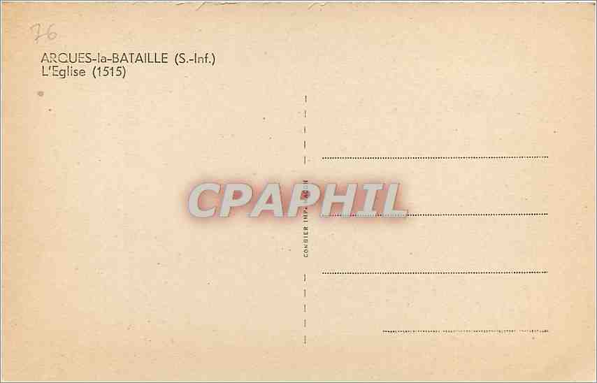 CPA ARQUES-LA-BATAILLE — Rückseite