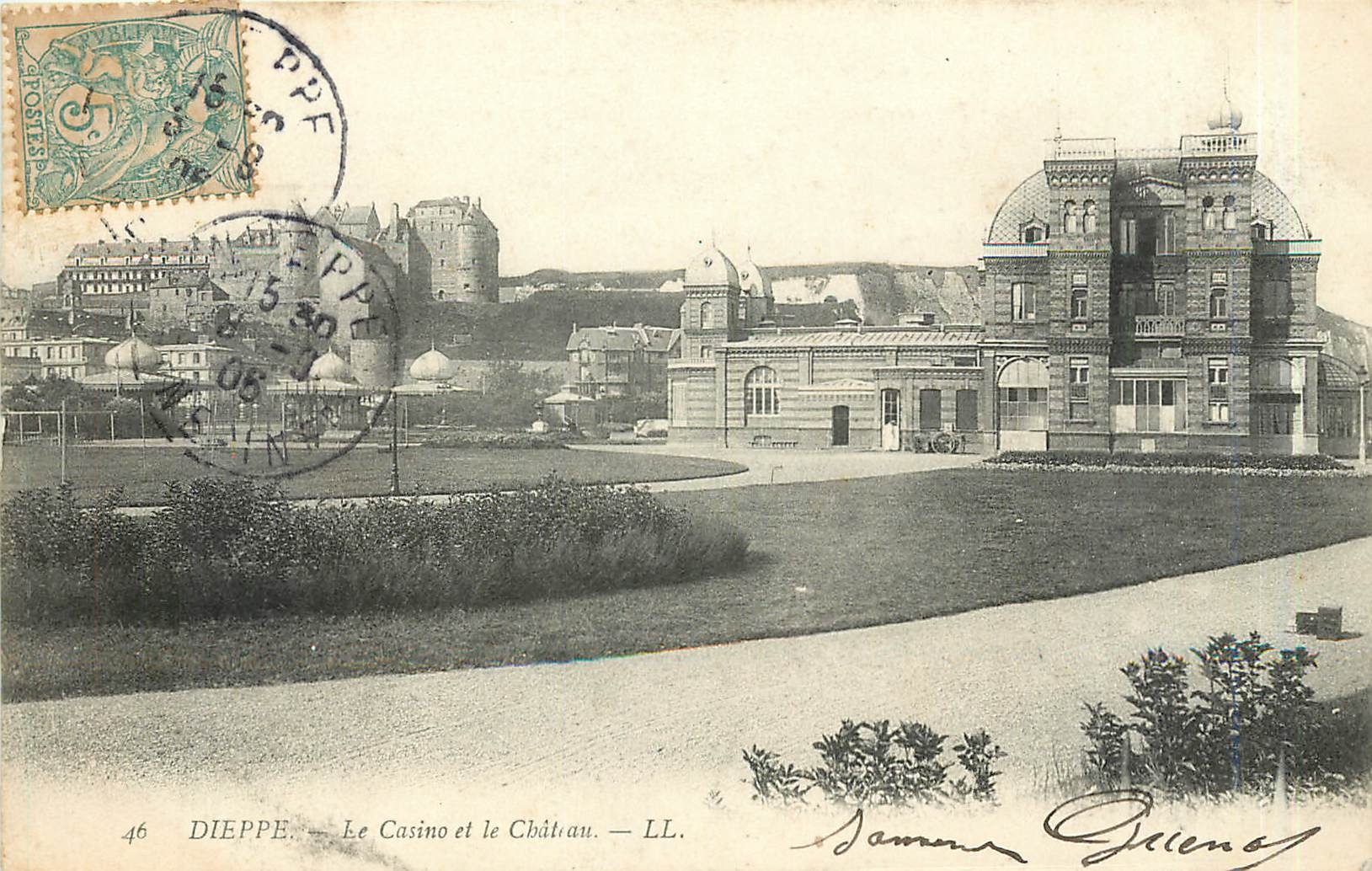 CPA DIEPPE-Le casino et le Chateau