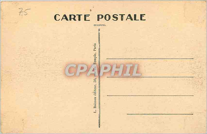CPA PARIS-Hotel de ville — Rückseite
