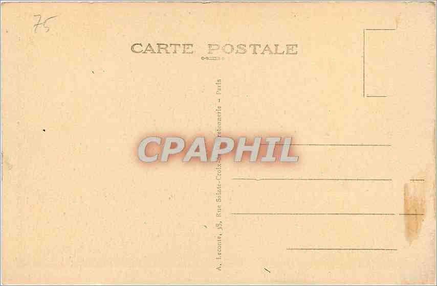 CPA PARIS-Hotel de ville et le Pont d'arcole — Rückseite