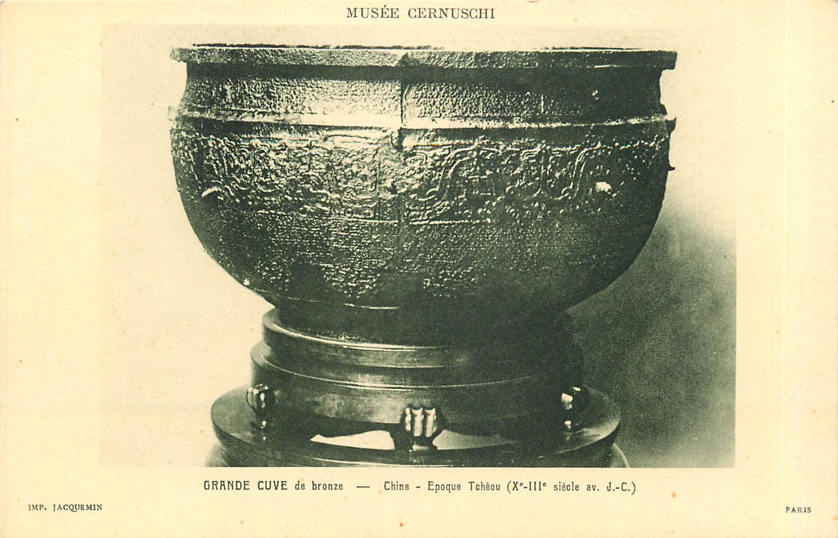 CPA Chine Epoque Tcheou Musee Cernuschi Paris China Grande cuve China