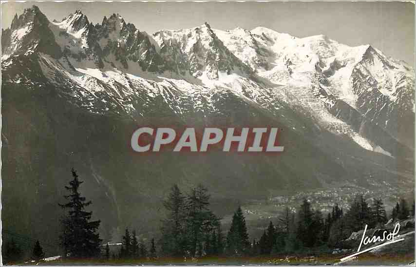 CPA CHAMONIX.MONT BLANC La Figere(1877)-Vue generale sur la Vallee de la Chamonix  la Chane des Aigu