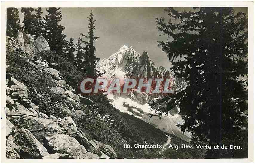 CPA CHAMONIX.MONT BLANC Aiguilles Vertes et du Dru
