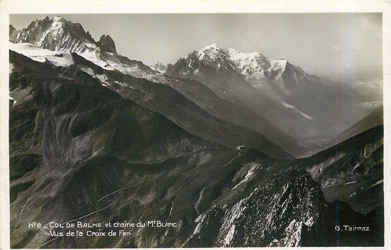 CPA Col de Balme-Vue sur le Mont Blanc Vue de la Croix de fere