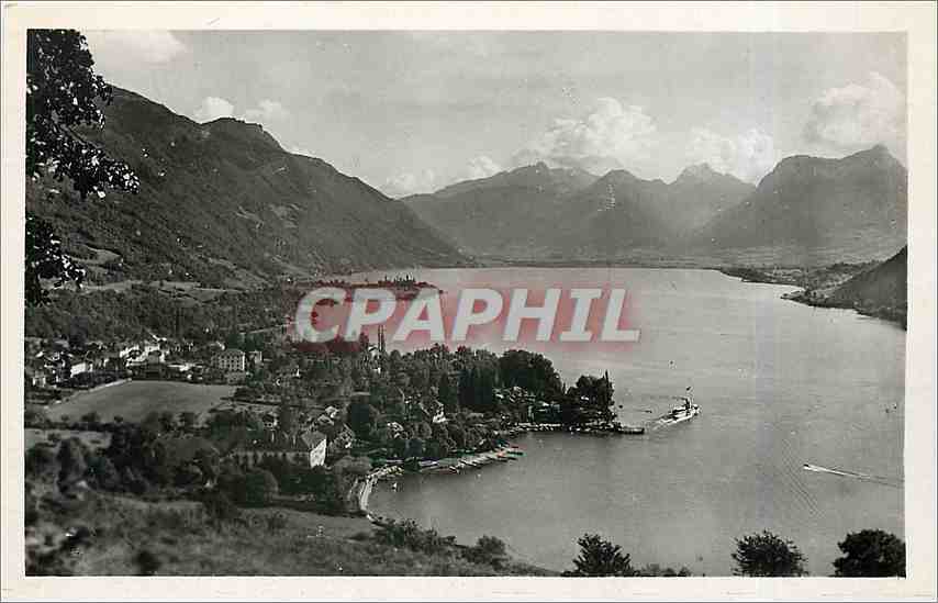 CPA  LAC D'ANNECY--Talloires et le massif des bauges