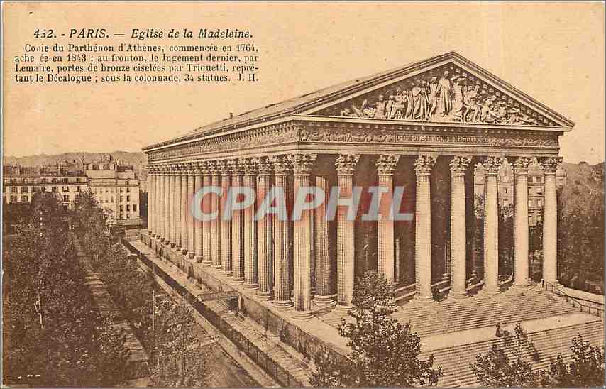 CPA PARIS-EGLISE DE LA MADELEINE
