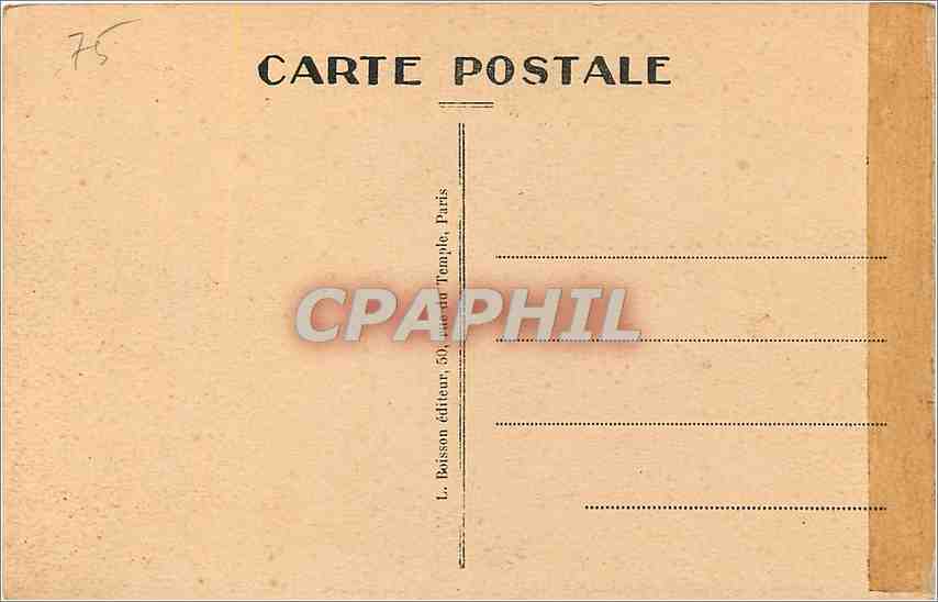 CPA PARIS-EGLISE DE LA MADELEINE — Rückseite