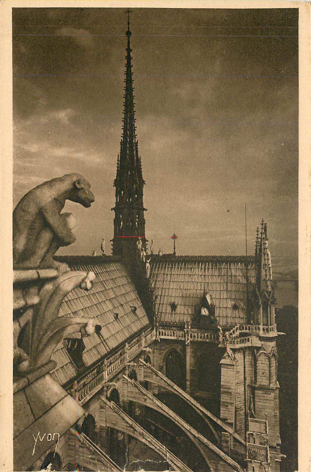 CPA Notre Dame de Paris Gargouille