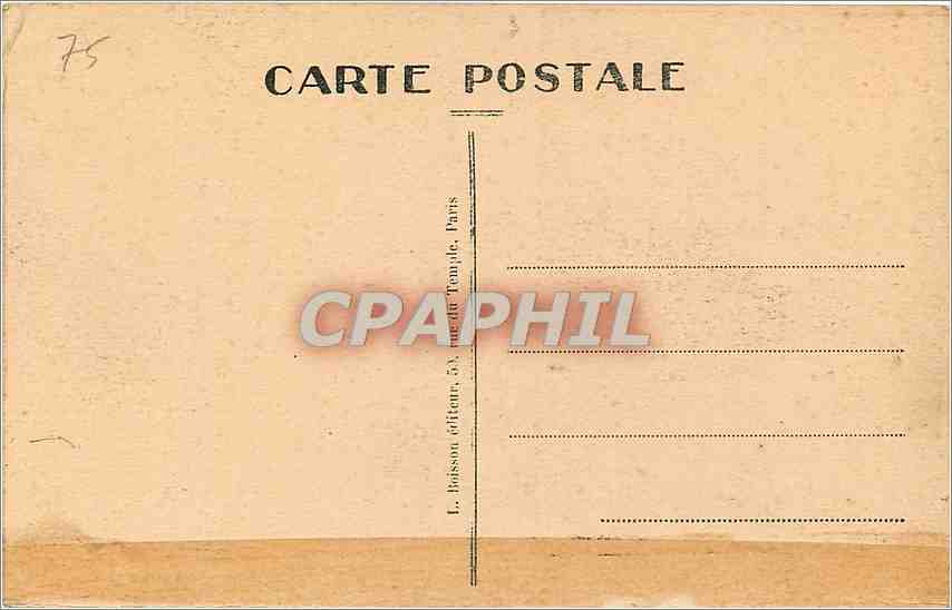 CPA PARIS-Le Pantheon — Rückseite