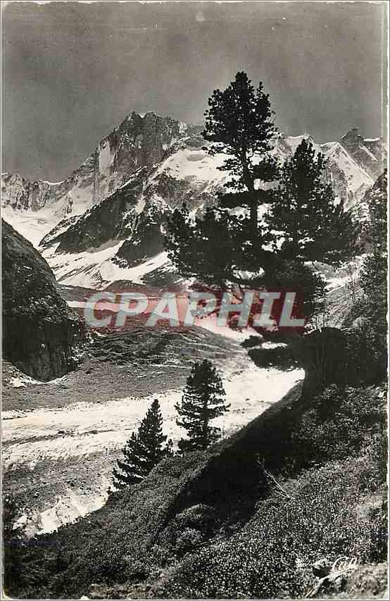 CPA CHAMONIX-et le mont Blanc-La Mer de Glace  les Jorasses et la Dent du Geant