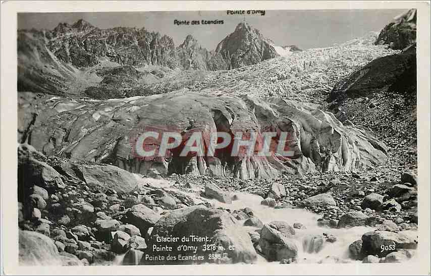 CPA Glacier du Trient.painte d'orny 3278m et Painte des Ecndiers 2888m