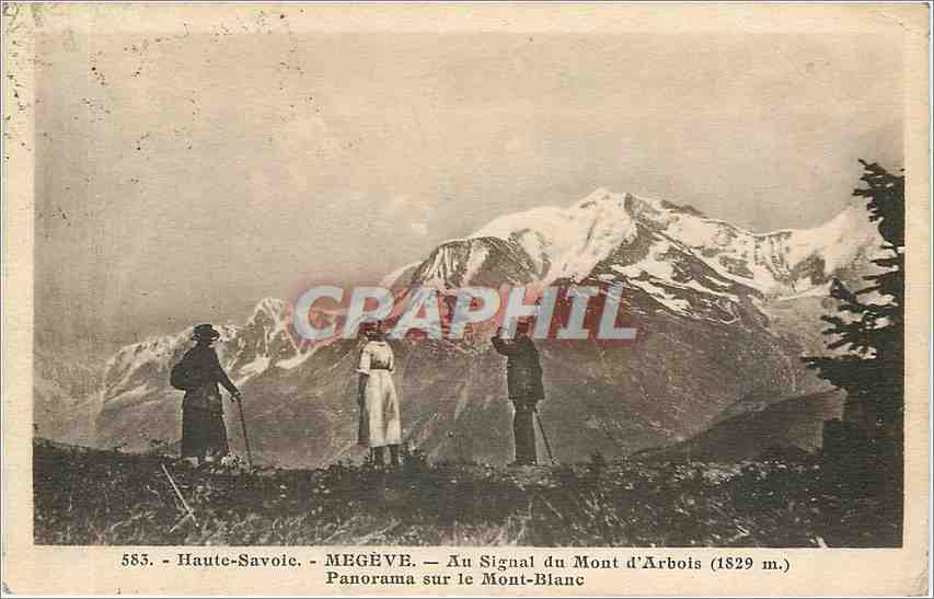 Mégeve — Au Signal du Mont d'Arbois (1829 m.) — Panorama sur le Mont-Blanc — L. Morand, phot. -édit.