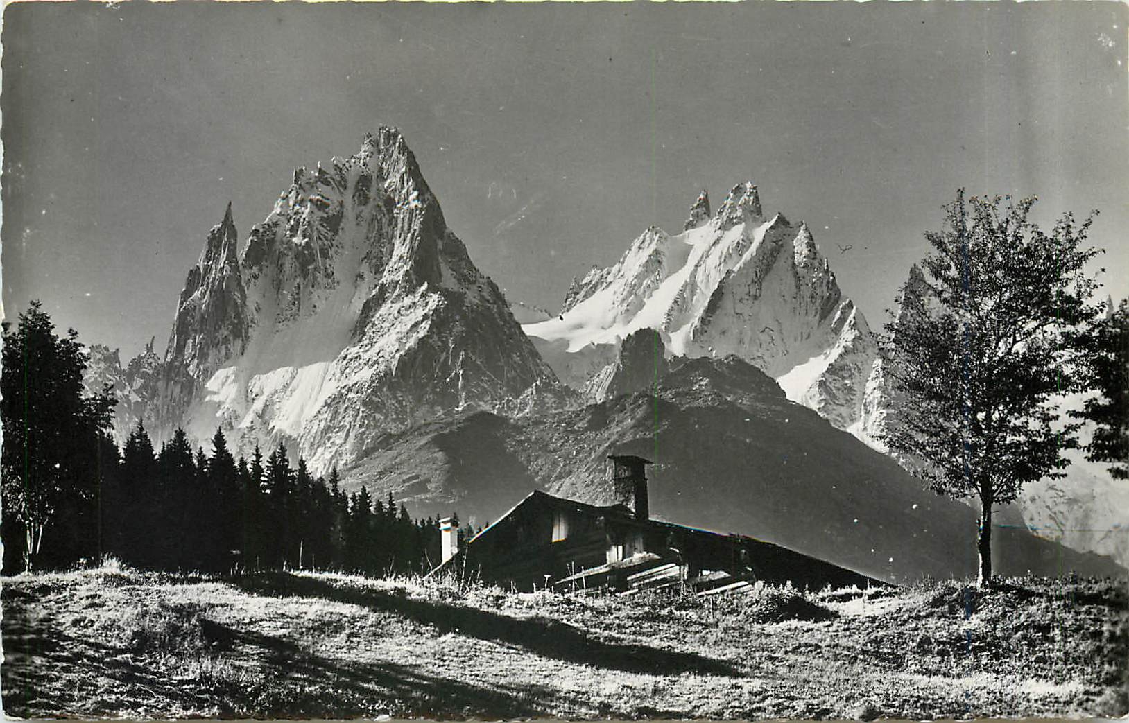 CPA Au pays du Mont Blanc. La ve estrude dans le Chatel au pied des cimes