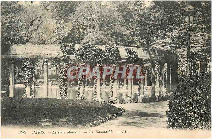 CPA PARIS -le parc monceau-