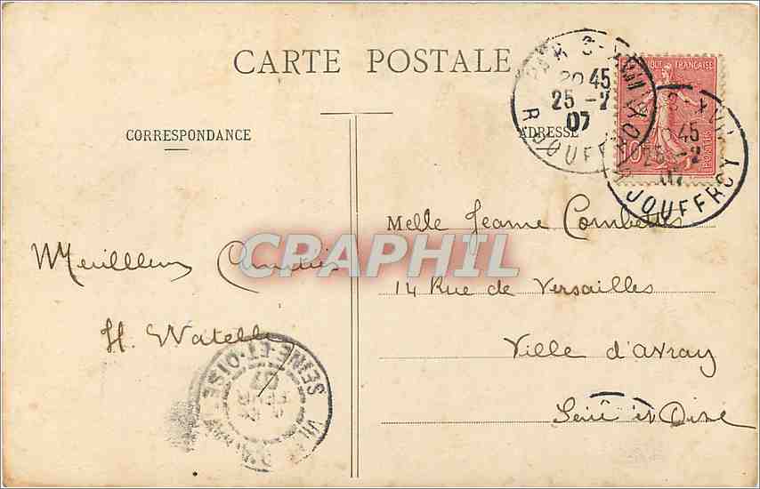 CPA PARIS les Buttes Chaumont Le pont de briques — Rückseite