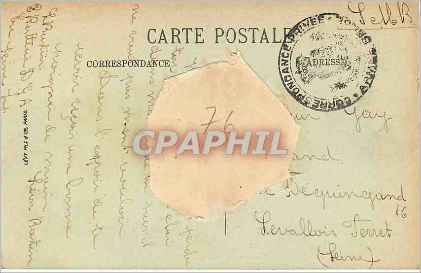 CPA LE CHUTEAU-LE PETIT SALON DU REZ DE CHAUSSEE — Rückseite