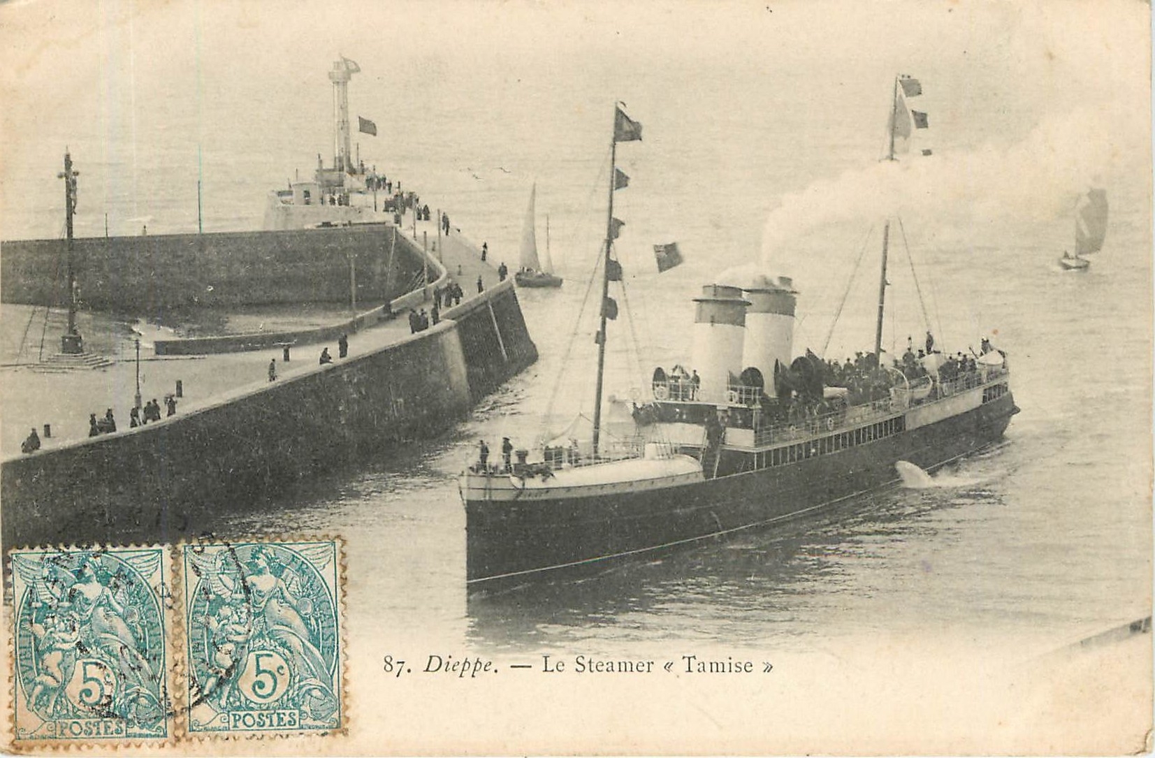 CPA DIEPPE-LE STAMER "TAMISE" Bateau