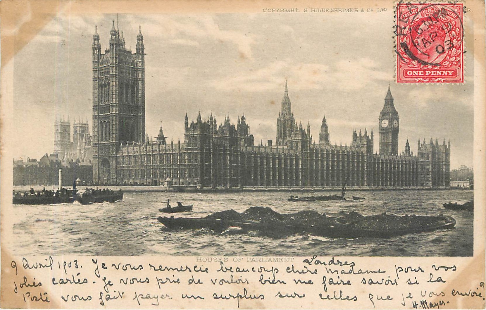 Houses of Parliament — London — Hildesheimer & Co. Ltd. no. 108