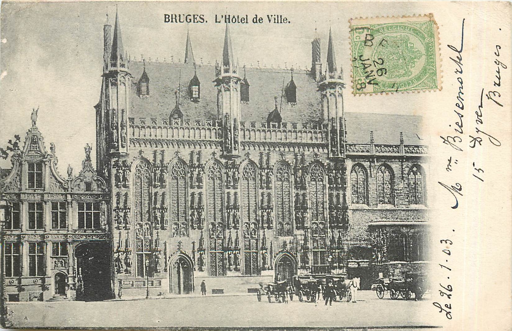 CPA BRUGES-Hotel de Ville