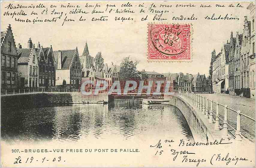 CPA BRUGES-vue prise du pont de pa lle