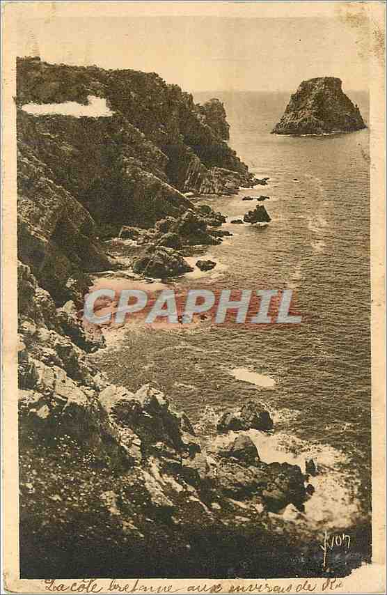 CPA COTE DE GRANIT Les tas de Pois
