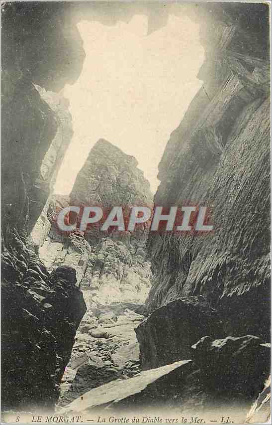 CPA LE MORGAT -La Grotte du Diable vers la Mer