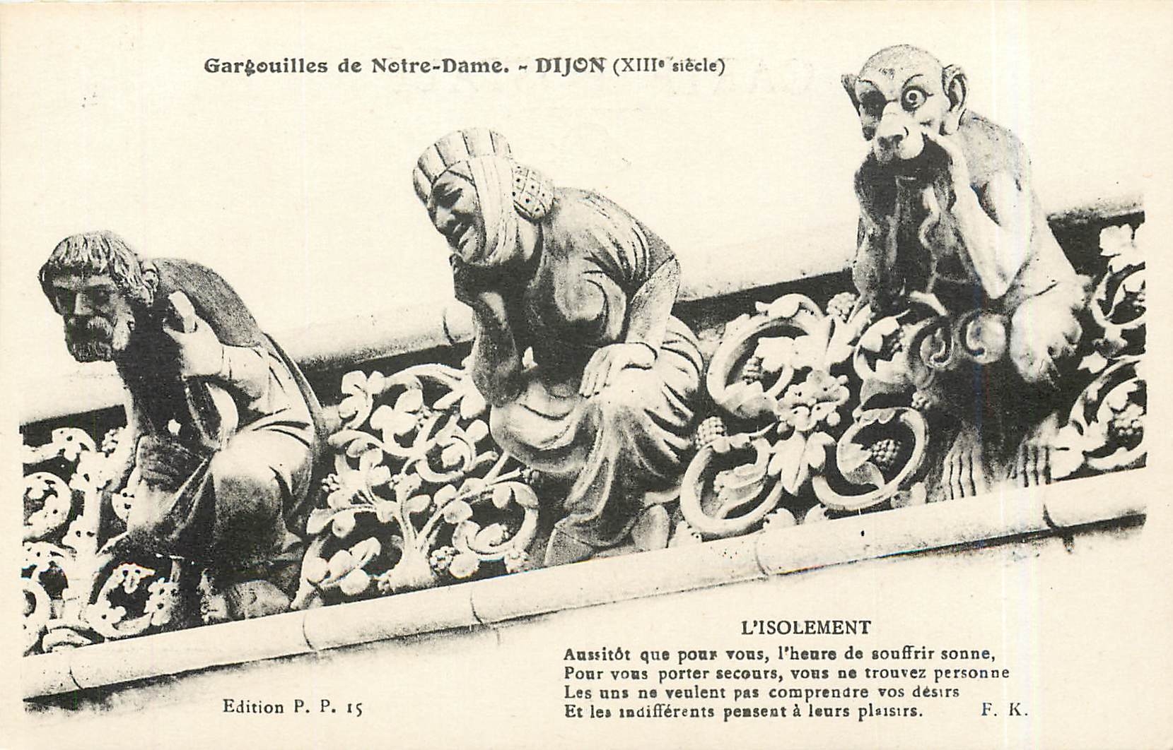 CPA Gargouilles de Notre Dame-DIJON L'isolement