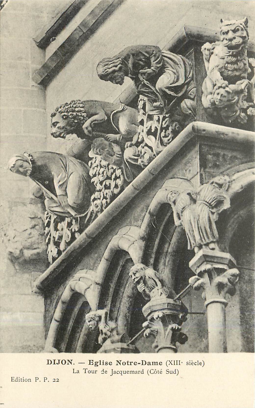 CPA DIJON Eglise de Notre Dame La Tour de Jacquemard