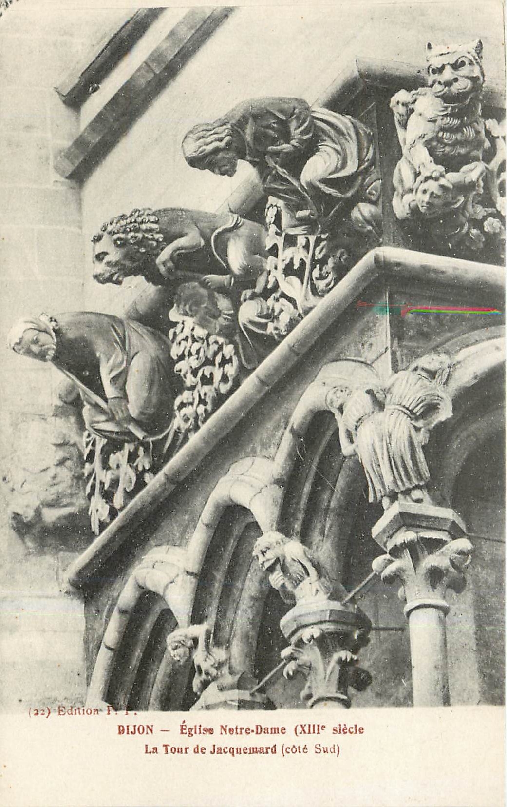 CPA DIJON Eglise de Notre Dame(XIIIes)-La Tour de Jacquemrd (cote Sud)