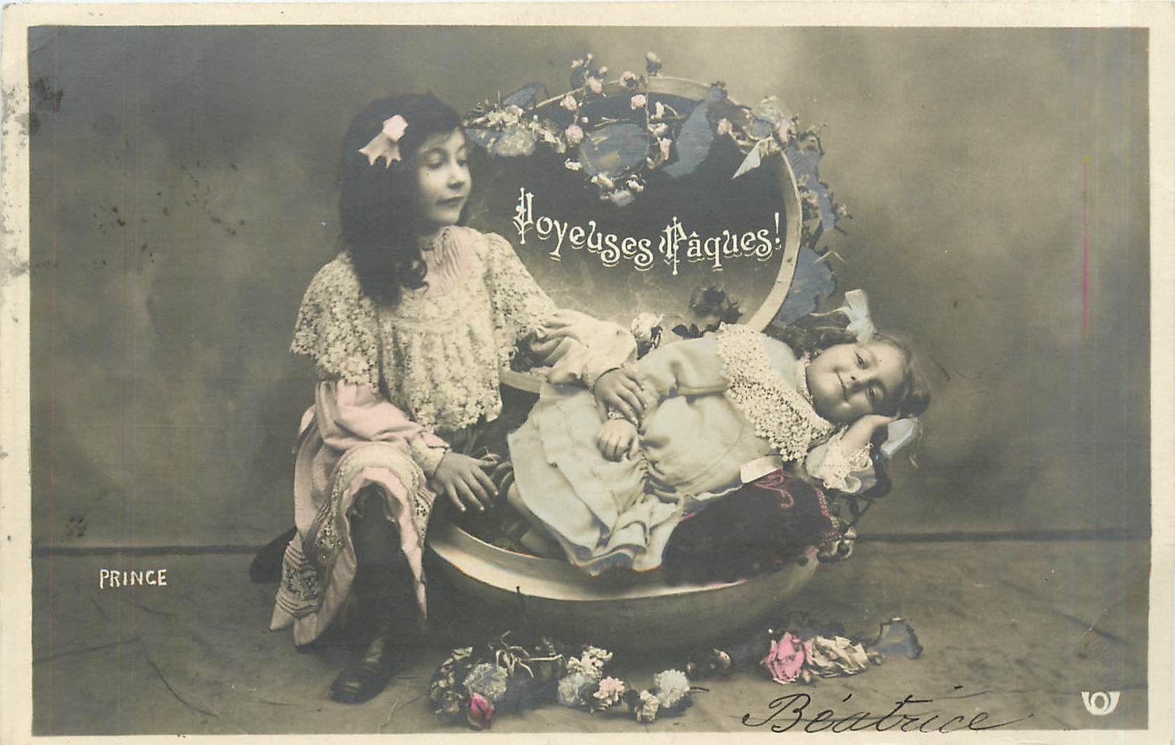 CPA JOYEUSES Pâques Enfants