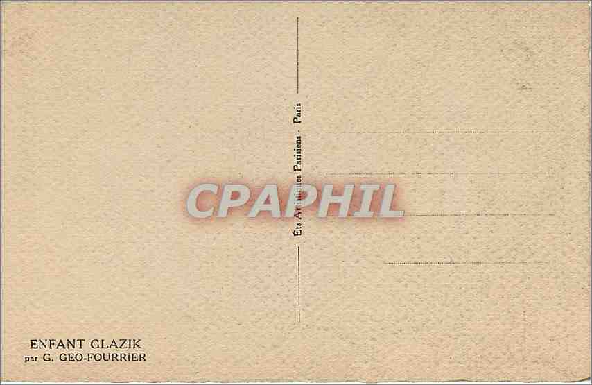CPA ENFANT GLAZIK — Rückseite