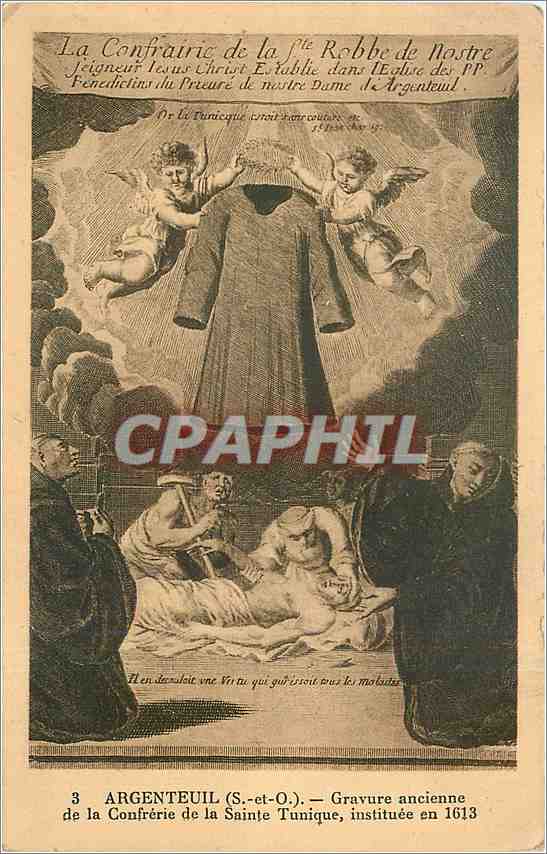 CPA ARGENTEUIL(S.ET.O) Gravure ancienne de la Confrere de la sainte Tunique   instituee en 1613